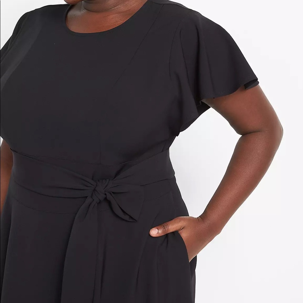 🔴SOLD🔴Lane Bryant Black Lena High-Low Midi Dress size 28 - Picture 3 of 8